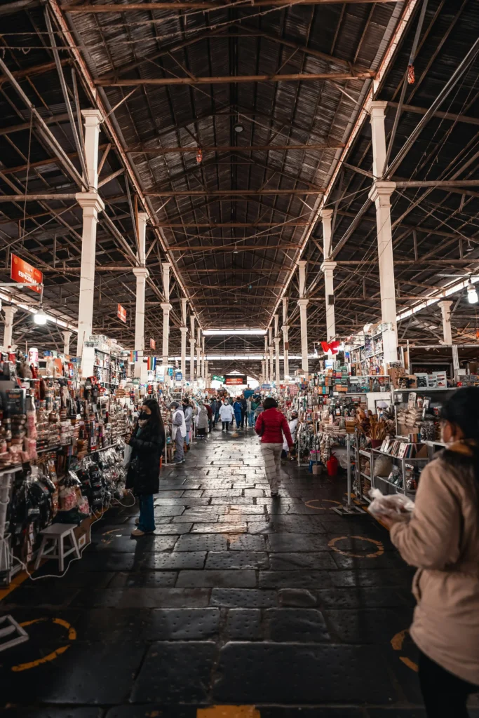 Interior of San Pedro Market where you can find typical Cusco cuisine