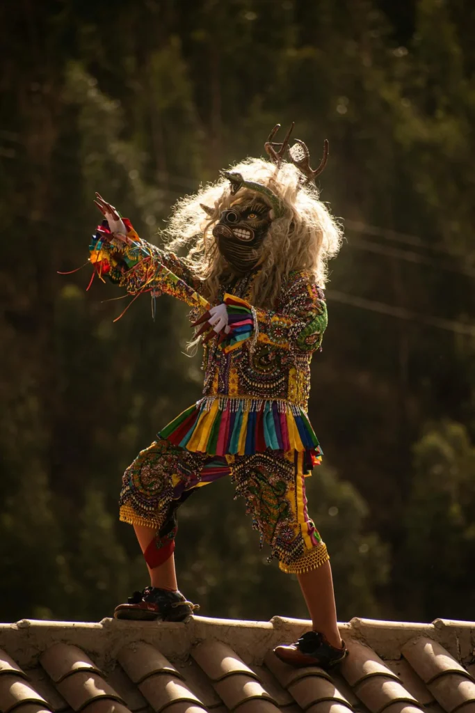 Fantasia usada pelos dançarinos para a festa da Virgem de Candelária