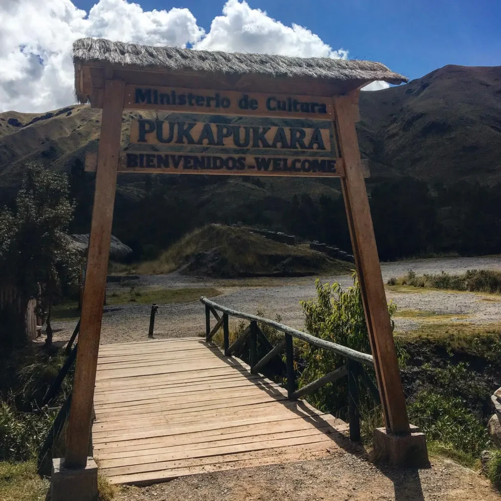 Entrance and Welcome to the Puca Pucara Archaeological Complex