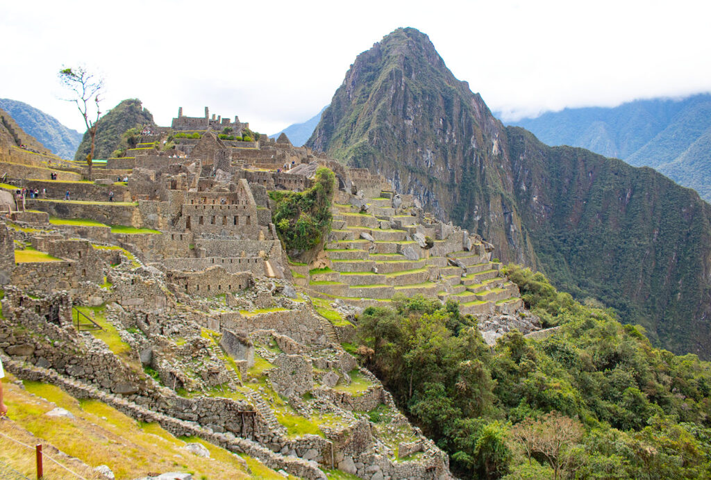 View of Huayna Picchu Mountain from Machu Picchu