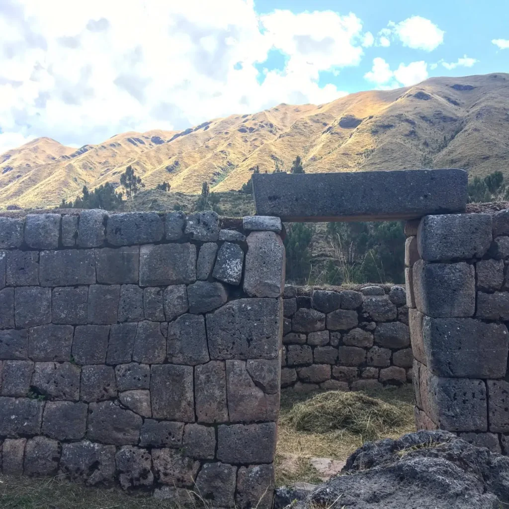 Ruins of the Puca Pucara Archaeological Complex, built with the purpose of guarding access to Cusco.