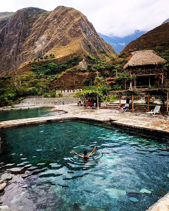 Bather in the Cocalmayo Hot Springs