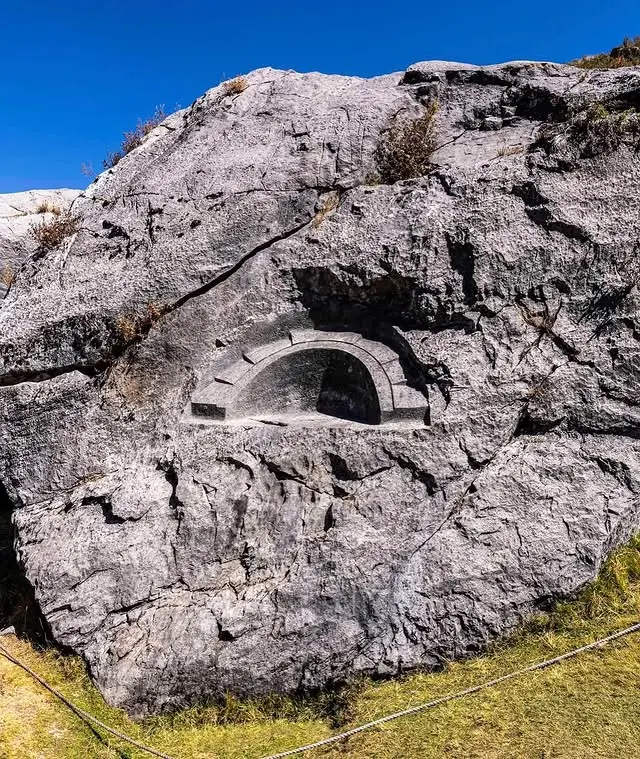 Representation of the Moon on a carved stone