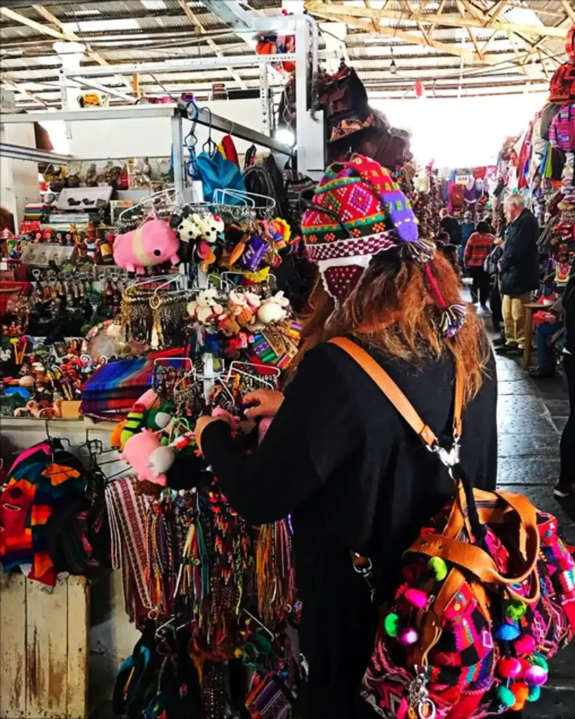 Tourist at San Pedro Market