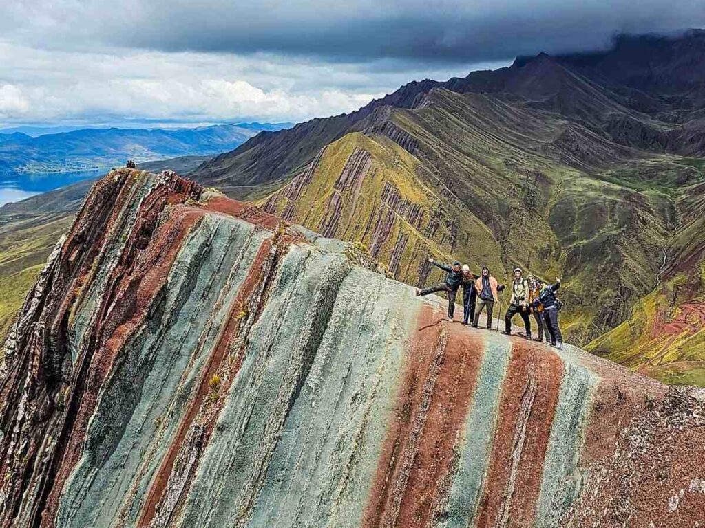 pallay punchu trek Pallay Punchu rainbow mountain with its characteristic multicolored layers