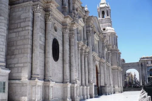 Fachada Catedral Basilica Arequipa Facade of Arequipa Basilica Cathedral
