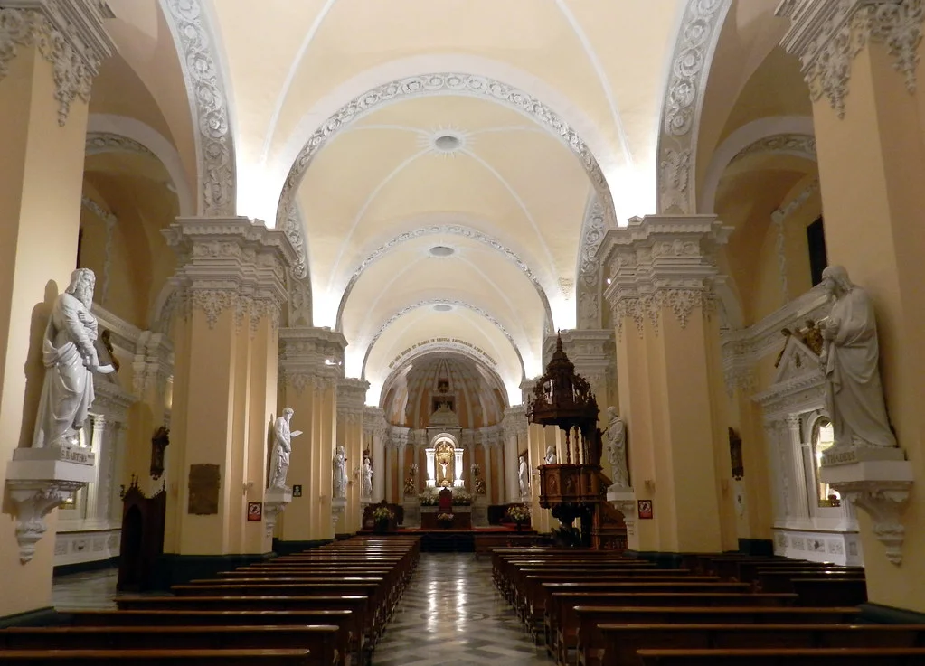 Interior nave central Catedral Arequipa Interior of the central nave of Arequipa Cathedral