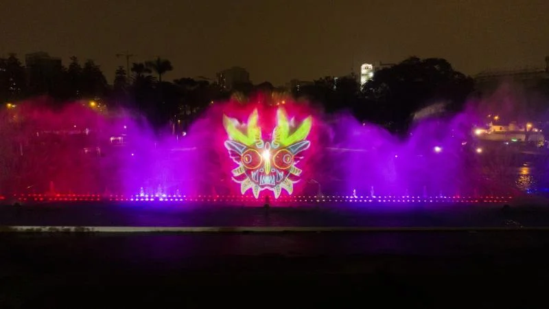 Show multimedia con luces y agua en Lima Multimedia show with lights and water in Lima