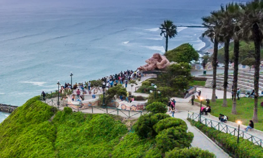 Vista panoramica del Parque del Amor Miraflores Panoramic view of Love Park Miraflores