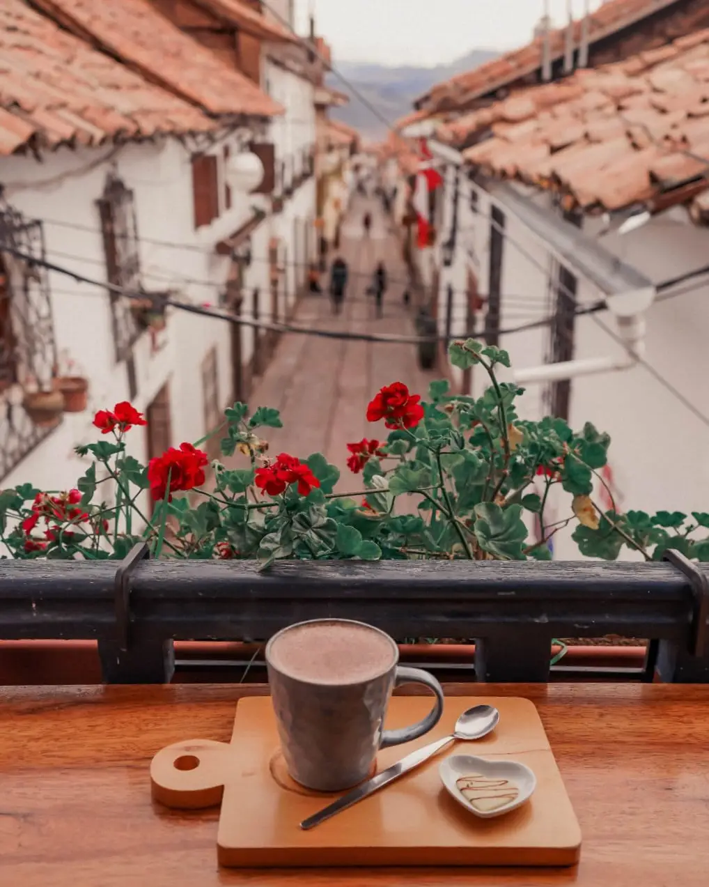 Typical bohemian café in San Blas Cusco