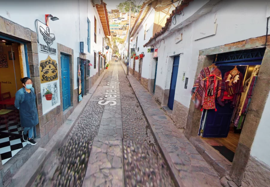 Mapa peatonal desde Plaza de Armas hacia Siete Angelitos