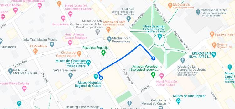 mapa museo historico regional cusco mapa museo historico regional cusco