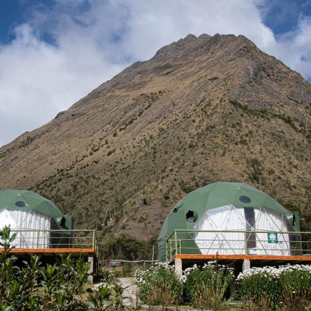 domos humantay scaled Humantay is a 5,473 metres (17,956 ft) mountain in the Vilcabamba Range in the Andes of Peru. It is located in the region of Cusco