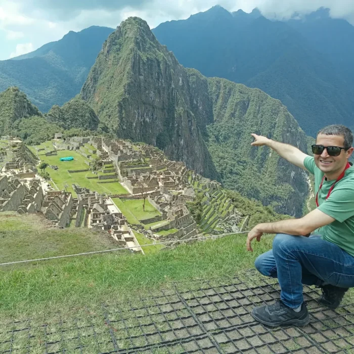 Turista Mirador Machu Picchu